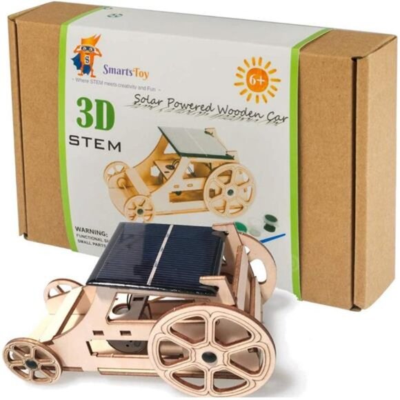 Wooden Solar Model Cars to Build for Kids 9-12, Educational Science Kits